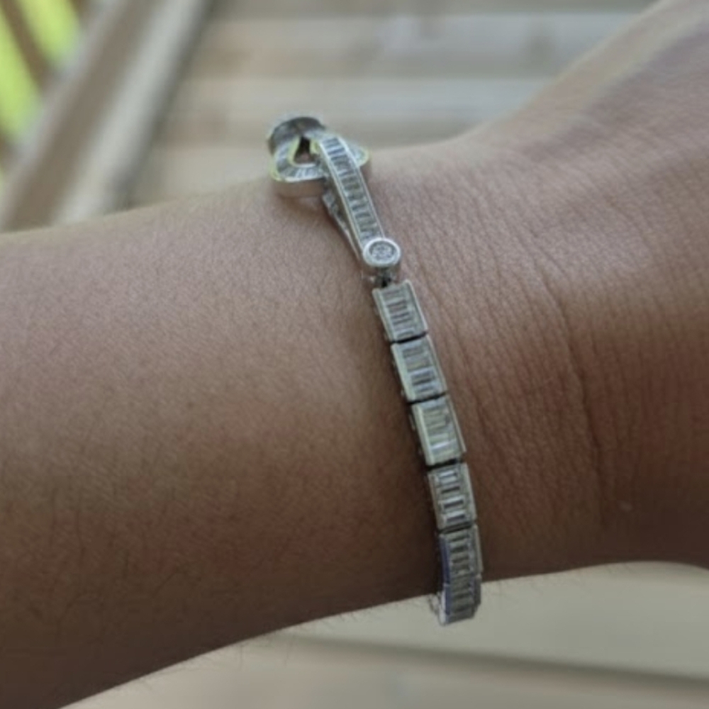 925 Sterling Silver AAA cz Premium Bracelet